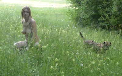 Cris Blas avec le chien du photographe